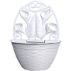 BAMA S.R.L. Gerla effetto paglia da muro, vaso parete panna, fioriera plastica Bama, vaso decorativo interno esterno