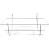 MACA S.R.L. Porta fioriera da balcone 40 cm, supporto fioriera in ferro, porta vaso bianco, accessori balcone