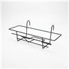 MACA S.R.L. Porta fioriera da balcone 60 cm, supporto fioriera in ferro nero, porta vaso balcone, accessori esterno