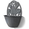 BAMA S.R.L. Gerla effetto paglia da muro, vaso parete antracite, fioriera plastica Bama, vaso decorativo interno esterno