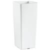 VECA S.P.A. Clou Cachepot quadrato bianco 100 cm, vaso per piante grandi, fioriera moderna, resina resistente, interno ed esterno