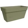 NICOLI S.R.L. Arké cassettone 80 cm, fioriera verde, con sottocassetta, plastica riciclata, vaso per interno ed esterno