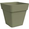 NICOLI S.R.L. Arké vaso quadro 30 cm, verde, plastica riciclata, vaso quadrato per piante, interno ed esterno