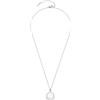 Jewels BY Leonardo Collana Ferrara, Collana con Collo in Acciaio Inox Argentato, Ciondolo Rotondo con zirconi incastonati nel Cerchio, Lunghezza 45-50 cm, Regalo per Donne, 025763