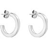 Liebeskind Berlin LJ-1650-E-20 - Orecchini a cerchio in acciaio INOX color argento, 2 cm, Acciaio inossidabile, Nessuna pietra preziosa