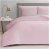 Juicy Couture Set di biancheria da letto king size in velluto rosa marshmallow, 3 pezzi