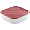 TATAY Contenitori Ermetici per Alimenti 1,3L Top Flex | Coperchio a Pressione | Contenitori Plastica per Alimenti | Microonde, Lavastoviglie, Frigo, Freezer | Senza BPA | 18,5x18,5x6,1 cm, Rosso