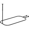PrettyHome Asta per tenda da doccia forma quadrata resistente non arrugginisce ovale583 x 61 cm per vasca da bagno in nichel spazzolato