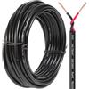 SPARKMOTO Cavo Rotondo 2 Poli per Auto 20M, Cavo luci rimorchio 2 conduttori, 80V 48V 24V 12V Cavo 2 Poli per rimorchio,Cavo per Veicolo 2 x 0,75 mm²