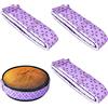 DIYJEP 3 Strisce per Torte, Regolabili Cottura Uniforme | Strisce in Cotone Super Assorbenti per Teglie Tonde Cottura Omogenea Dolci Torte