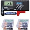 GTIWUNG Tester Batteria Digitale LCD, Tester per Batterie, Tester Pile BT-168D, Tester Tensione Batteria Universale per AA/AAA/C/D-1.5V, PP3-9V e Batterie a Bottone, Ideale per Uso Domestico