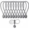 Cyberwork 10 fascette per cavi magnetiche in silicone riutilizzabili, clip per cavo magnetico, magnete potente per cavo gestione, organizer per cavi per casa, ufficio, scuola (grigio)