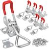 Liuliushun Chiusura a Leva Regolabile, 6 Pz Morsetti a Ginocchiera Chiavistello Regolabili, Morsetto in Metallo, Bloccaggio Chiusura a Ginocchiera a Tensione, Ganci a Blocco Leva per Scatole Armadio(100 kg)
