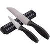 BAKAJI Set 3 Pezzi Coltelli Cucina per Verdure con Barra Supporto Metallico Magnetico