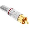 InLine 99110O - Spina RCA per saldatura, colore: Nero