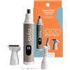 Nyra Beauty Tech Nyra Facial Hair Trimmer Trimmer 360° - Lama ad arco anti-tiraggio, motore 9000rpm silenzioso, batteria USB 3,7 V/300 mAh | naso, orecchie, sopracciglia e barba, per uomo e donna