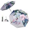 Meichoon Ombrello con una borsetta UPF50+ Protezione UV portatile leggero impermeabile a doppio strato migliorato antivento retrò classico fiore stile vintage per donne viaggi
