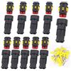 GTIWUNG 10 Kit 2 Pin Auto Impermeabile Connettore, Connettore Elettrico Spina Impermeabile 1.5mm terminale 20-16AWG Impermeabile legare Elettrico Connettore per Auto Camion Marina Moto