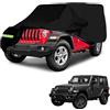 BODYGAD Copriauto Impermeabile per Wrangler 2 Porte - Anti UV Esterno Interno per CJ YJ TJ e JK - Completo per Garage a 2 Porte - Copertura per Tutte Le Stagioni