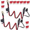 GTIWUNG 2Pcs Adattatore SAE 2FT 12V 0,6 m SAE ad Anello Terminale Imbracatura, Cavo di Collegamento Connettore SAE a o-ring, Cavo di Prolunga Scollegamento Rapido a 2 pin, Fusibile 10 A