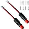 GTIWUNG 2Pz Spinotto Presa Accendisigari Auto, 12V Auto Accendisigari Cavo, Maschio Presa Accendisigari Adattatore con 15CM 16AWG per Auto,SUVs, Rosso