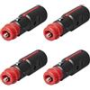 GTIWUNG 4Pz Spinotto Presa Accendisigari Auto, 12V Auto Accendisigari, Maschio Presa Accendisigari Adattatore per Auto, SUVs, Rosso