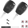 ShnminEU 2 Pezzi Guscio Ricambio per Chiave compatibile con Renault Dacia Duster Logan Lodgy Sandero, Cover Scocca Telecomando a 2 Tasti con Lama, Telecomando Ricambio Chiave