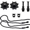 ShnminEU Set di 2 Auto nastro di fissaggio per cappelliera Con 2 Gancino in plastica che regge la cappelliera dell'auto Adatto lunghezza cavo 50 cm per modelli come Golf 6, 5, 4, MK6, GTI, R20, ecc.