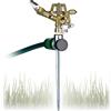 Relaxdays Irrigatore ad impulsi da giardino circolare irrigazione grandi superfici fino a 700 m² raggio 15 m, 360° verde