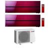 Mitsubishi Climatizzatore Dual Split Kirigamine MSZ-LN Rosso 9+9 con MXZ-2F33VF3 Inverter R-32 Wi-Fi Optional Classe A+++ ,