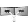 NEWSTAR supporto da scrivania bianco per monitor doppio 24"-34"