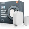 MOES Sensore intelligente per porte e finestre, richiede passerella ZigBee Tuya, rilevatore wireless per sistema di allarme e casa, compatibile con Smart Life/MOES/Tuya, 1 pezzo