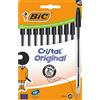 BIC Scatola 10 penne sfera Cristal Original punta 1,0mm nero Bic 516353