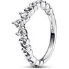 PANDORA Anello Moments Regal con tiara in argento Sterling con zirconia cubica trasparente, 52