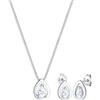 Elli Set Collana e Orecchini in Argento 925 con Zirconia Cubica Bianco