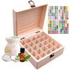 Gracelaza 25 Slots Scatola per Oli Essenziali - Holds 5/10/15ml Bottiglie - Organizzatore in legno per Oil Aromaterapia e Oli Profumati - Ideale Contenitore Regalo per Viaggio, Stoccaggio e Visualizzazione #1