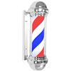 Dioche 4W Palo da Barbiere Professionale, 92cm Palo del Barbiere Luminosa Girevole 50 RPM per Parrucchiere Salone Barber Pole Insegna LED Rotante Rosso Blu Bianco LED Stripe