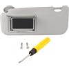 AOWINHIT Parasole per Auto per Lato Conducente Sinistro, Grigio con Specchietto Cosmetico, Parasole in PVC Ad Alta Durezza Adatto per Levin 2014-2019,Tende Campeggio e Accessori