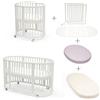 STOKKE - Pack Culla Mini White + Kit Estensione + Materasso per Sleepi Mini e Lettino + Lenzuolo Sleepi Mini e Lettino
