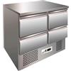 Forcar Saladette Refrigerata Statica Modello G-S9014D-FC due porte e quattro cassetti