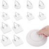 AzureRay Set di 12 Ganci per Quadri - Ganci Adesivi per Quadri Senza Chiodi, Appendiquadri Senza Foratura, Chiodi Adesivi per Quadri Muro, Forte Adesione Senza Residui, Texture a Lino, Gancio Decorati