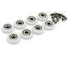 Linwnil 8 x rotellina per guida della porta della doccia, 23 mm con vite M5