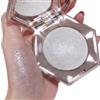 KARLOR Paletta illuminante per il viso, Shimmer Glitter Bronzer, Pealen bianco, viso e guancia, evidenziatore con brillantini, polvere lucida ad alta pigmentazione, durevole