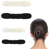 Sangcca Chignon per Ciambella, 4 Pezzi Chignon Facile per Capelli, Strumento per Acconciature Facili e Veloci, per Bambine e Donne, 2 Grandi e 2 Piccoli, Nero e Bianco