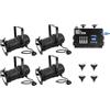 EUROLITE Set 4x PAR-30 spot sw dim2warm pacchetto dimmer LED EDX-4 DMX RDM (2000