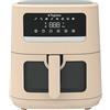 Tognana, Friggitrice ad aria 8L, doppia resistenza, display digitale, timer, 80-200°C, finestra, 2000W, Champagne