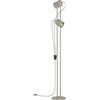 Eglo Tilston - Lampada da terra per soggiorno, con 2 faretti | orientabili, lettura in acciaio di colore sabbia attacco E14, 142,5 cm
