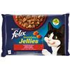 Purina FELIX SENSATIONS Jellies Manzo e Pomodoro - Pollo e carote 4x85 Gr