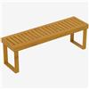 Outsunny Panchina da giardino in legno di pino 2 posti, seduta a doghe, 132 x 34 x 43 cm, legno naturale