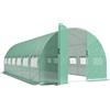 Outsunny Serra a Tunnel 6x3x2 m con Porta a Battente 12 Finestre con Zanzariera e Struttura in Acciaio Zincato Verde | Aosom Italy